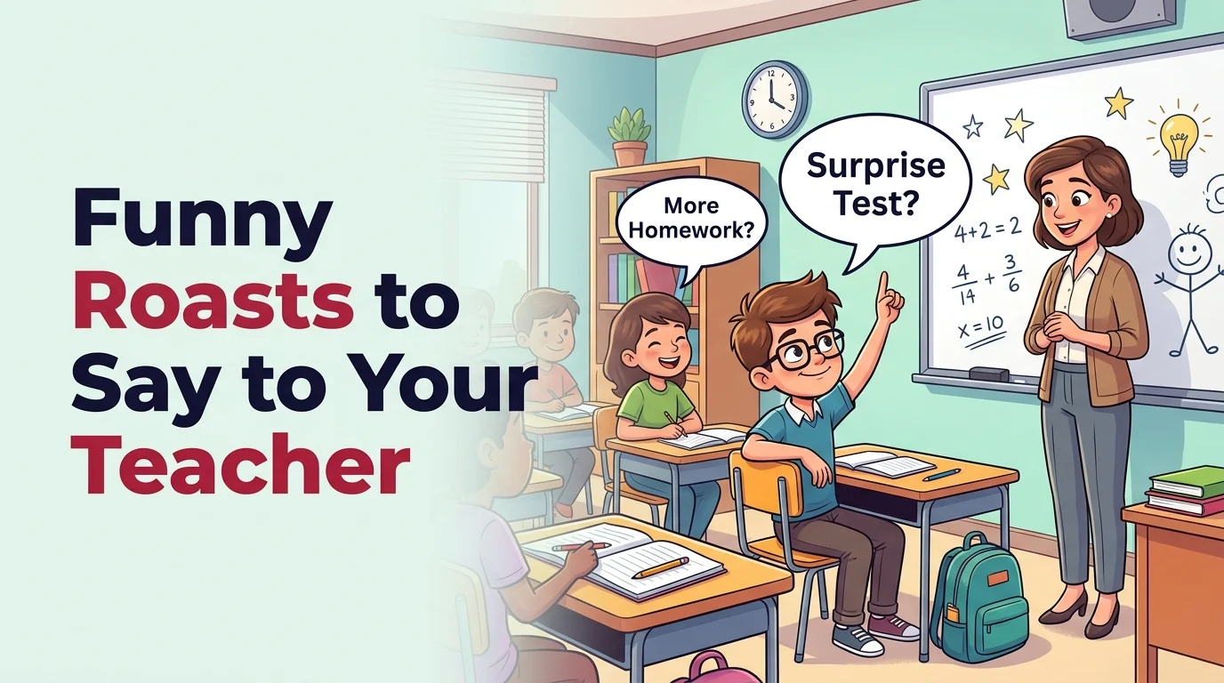 Funny Roasts to Say to Your Teacher