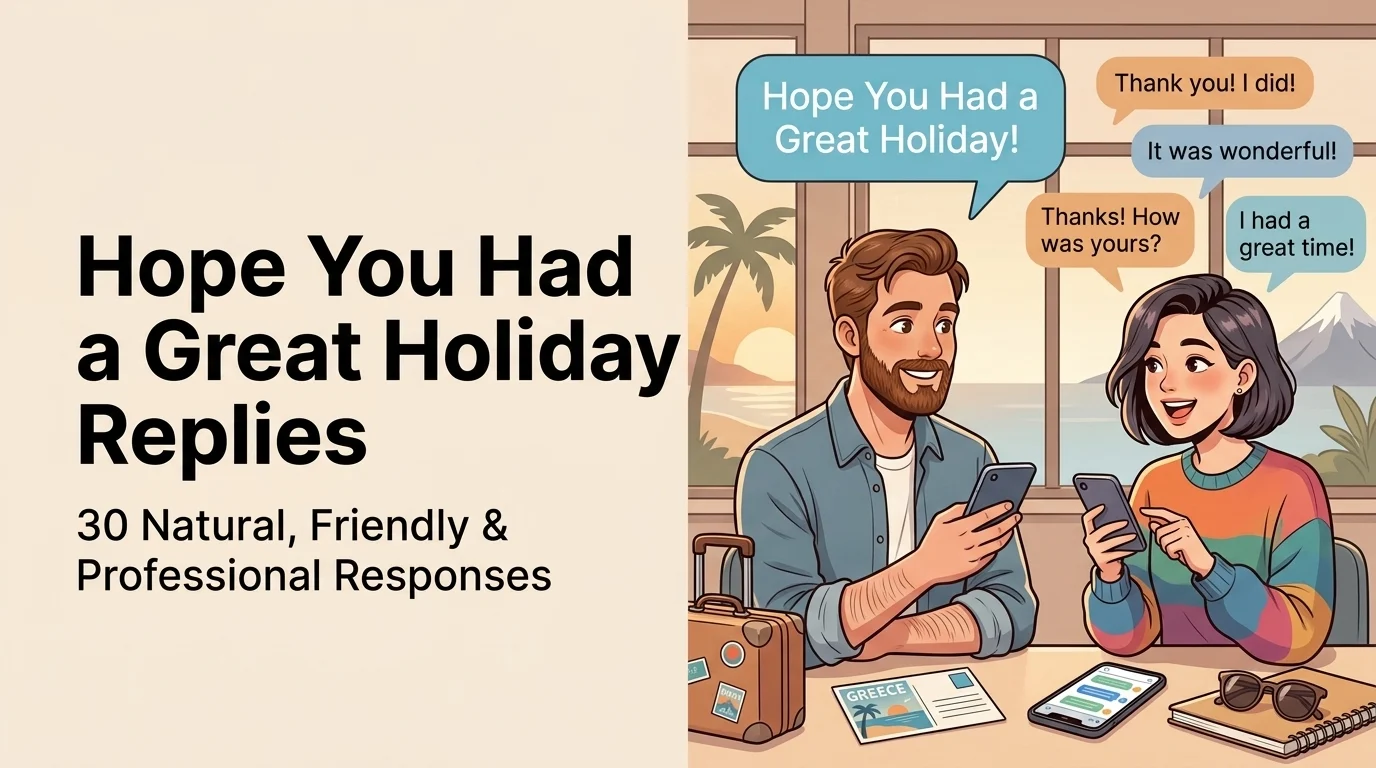 Hope You Had a Great Holiday Replies