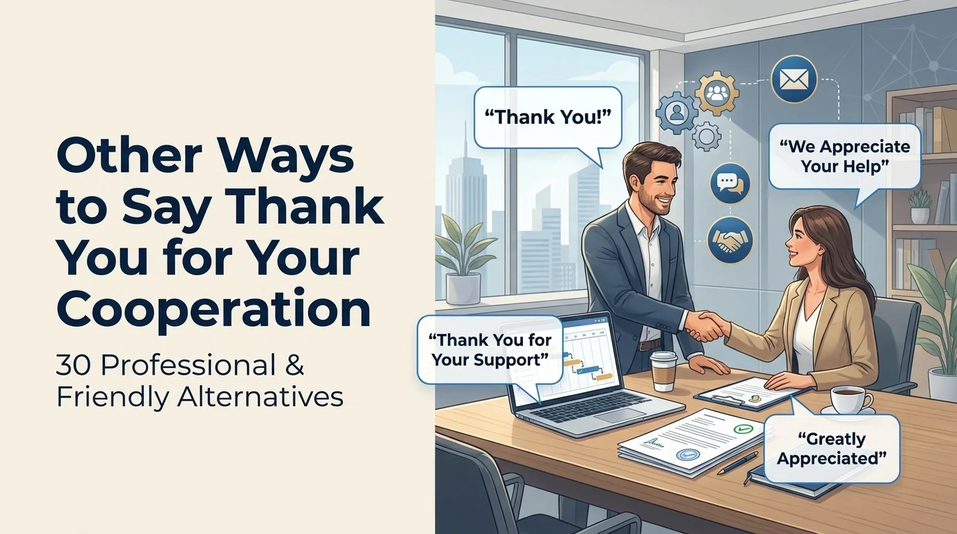 Other Ways to Say Thank You for Your Cooperation