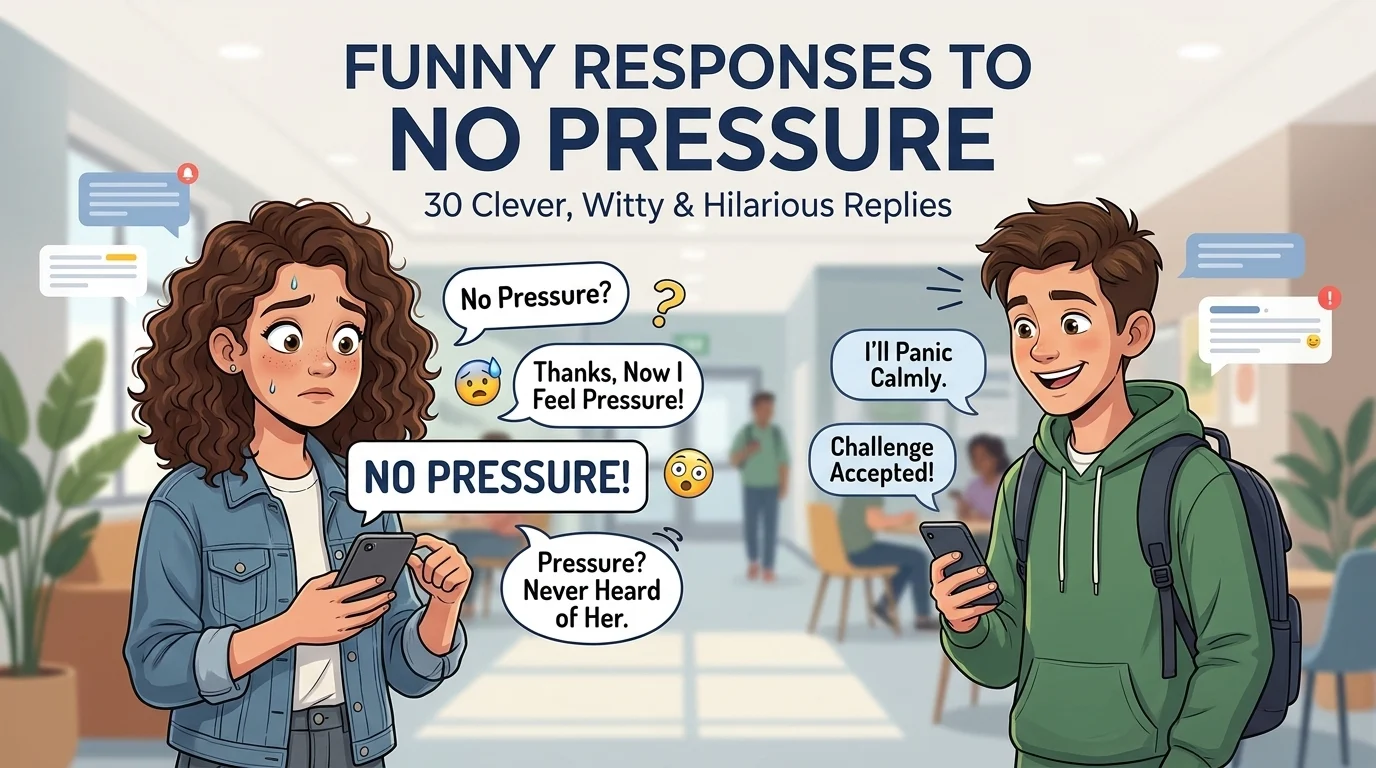 Funny Responses to No Pressure