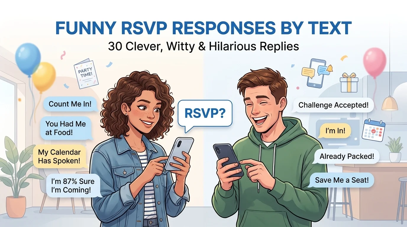 Funny RSVP Responses by Text