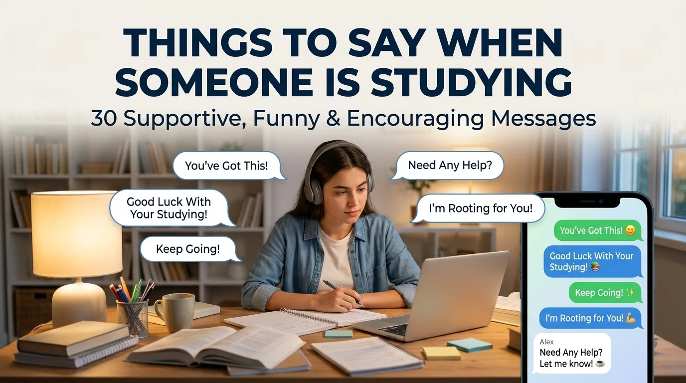 Things to Say When Someone Is Studying