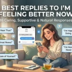 Best Replies to I’m Feeling Better Now
