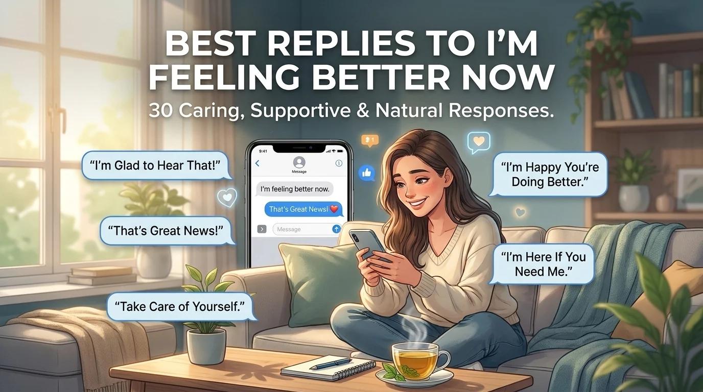 Best Replies to I’m Feeling Better Now